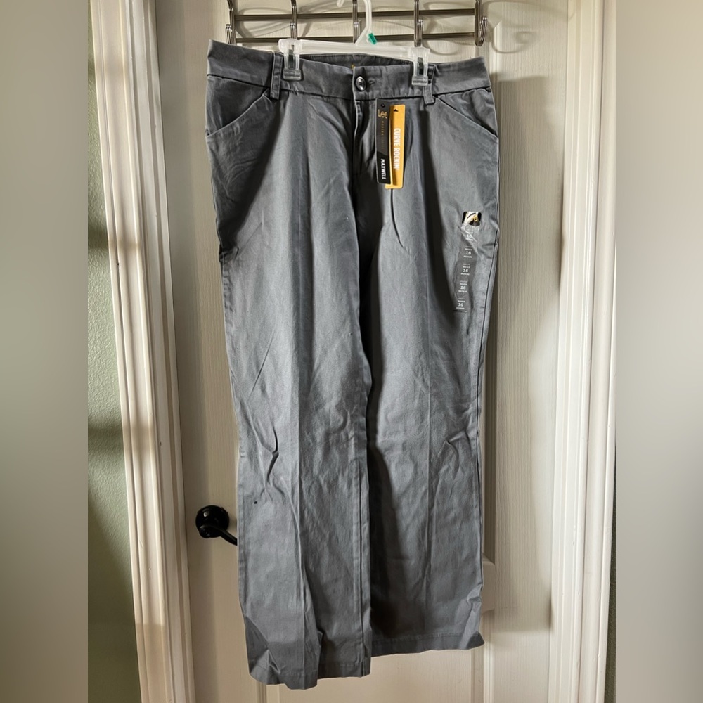 Women’s Lee Curvy Fit Gray Trousers, Size 16